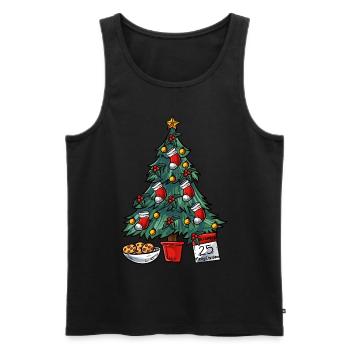 Christmas tree - Men's Premium Organic Tank Top - black - Front - Michal (187cm)