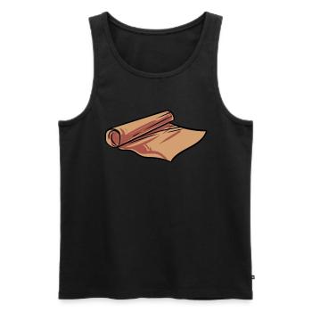 Pergamentpapier - Männer Premium Bio Tank Top - Schwarz - Vorne - AI Model Male 178 light (178cm)