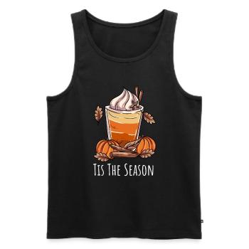 Coffee Mug Autumn - Men's Premium Organic Tank Top - black - Front - Michal (187cm)