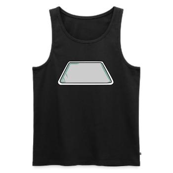 Backbleche - Männer Premium Bio Tank Top - Schwarz - Vorne - AI Model Male 178 light (178cm)