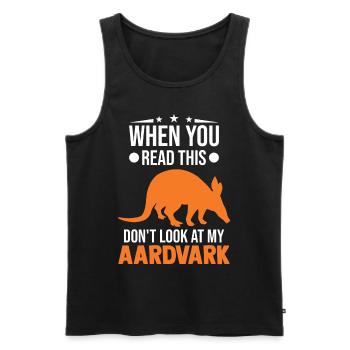 Erdferkel Geschenk Aardvark - Männer Premium Bio Tank Top - Schwarz - Vorne - AI Model Male 178 light (178cm)