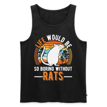 Rat Gift Domestic Rat Rat Owner - Men's Premium Organic Tank Top - black - Front - Michal (187cm)