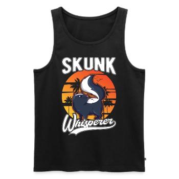 Skunk Whisperer Stinktier - Débardeur bio Premium Homme - noir - Devant - AI Model Male 178 light (178cm)