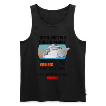 Conception de voyage de croisière amusante - Débardeur bio Premium Homme - noir - Devant - Michal (187cm)
