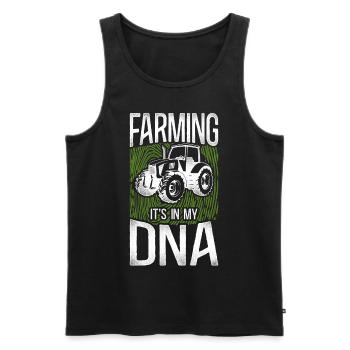 Farming Farmer Tracteur Vintage - Débardeur bio Premium Homme - noir - Devant - Michal (187cm)