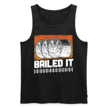 Farming Farmer Hay Bale Pun - Männer Premium Bio Tank Top - Schwarz - Vorne - AI Model Male 178 light (178cm)