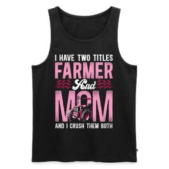 Farming Farmer Mom Mother Tractor - Männer Premium Bio Tank Top - Schwarz - Vorne - AI Model Male 178 light (178cm)