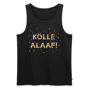 Carnaval de Cologne Carnaval Confettis Kölle Alaaf Jeck - Débardeur bio Premium Homme - noir - Devant - Michal (187cm)