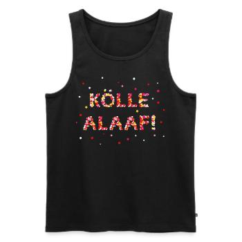 Kölle Alaaf Carnaval Rose Lundi Costume Remplacement Jeck - Débardeur bio Premium Homme - noir - Devant - AI Model Male 178 light (178cm)