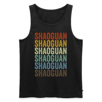 Shaoguan Chine Rétro Vintage - Débardeur bio Premium Homme - noir - Devant - Michal (187cm)