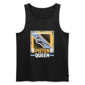 Skiers Slopes Queen Ski - Men's Premium Organic Tank Top - black - Front - Michal (187cm)