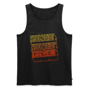Karlsruhe Allemagne City Skyline Home Font - Débardeur bio Premium Homme - noir - Devant - Michal (187cm)