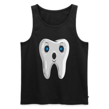 Wondering Dentists Tooth Ghost Halloween - Männer Premium Bio Tank Top - Schwarz - Vorne - AI Model Male 178 light (178cm)