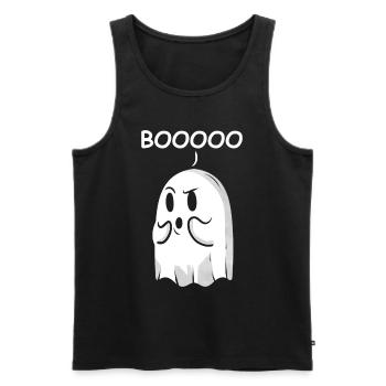 Boo Booooo dit le fantôme à Halloween - Débardeur bio Premium Homme - noir - Devant - AI Model Male 178 light (178cm)