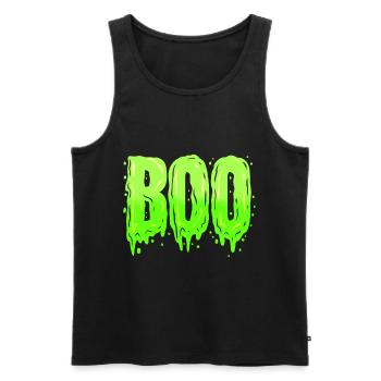 Scary Slime Green Boo Costume For Halloween - Men's Premium Organic Tank Top - black - Front - Michal (187cm)