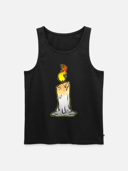 Burning Candle Halloween - Men's Premium Organic Tank Top - black