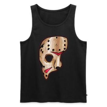 Scary Hockey Mask Costume Halloween - Men's Premium Organic Tank Top - black - Front - Michal (187cm)