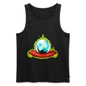Glass Sphere With Green Shimmer Fortune Teller - Männer Premium Bio Tank Top - Schwarz - Vorne - AI Model Male 178 light (178cm)