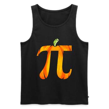Tarte à la citrouille Pi Halloween - Débardeur bio Premium Homme - noir - Devant - Michal (187cm)