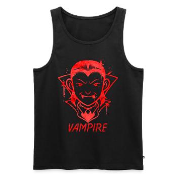 Nice Or Evil Young Vampire Costume Halloween - Men's Premium Organic Tank Top - black - Front - Michal (187cm)