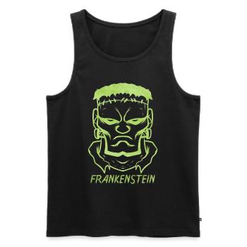 Evil Green Monster Face Costume For Halloween - Männer Premium Bio Tank Top - Schwarz - Vorne - Michal (187cm)