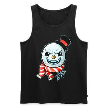 Evil Snowman Froze Bite Zylinder Fangs Halloween - Männer Premium Bio Tank Top - Schwarz - Vorne - Michal (187cm)