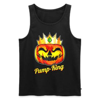 Evil Pumpkin King Pump-king With Crown Halloween - Men's Premium Organic Tank Top - black - Front - Michal (187cm)