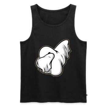 Dabbing Ghost On Halloween - Men's Premium Organic Tank Top - black - Front - Michal (187cm)