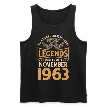 60th birthday The legends were published in November 196 - Men's Premium Organic Tank Top - black - Front - Michal (187cm)