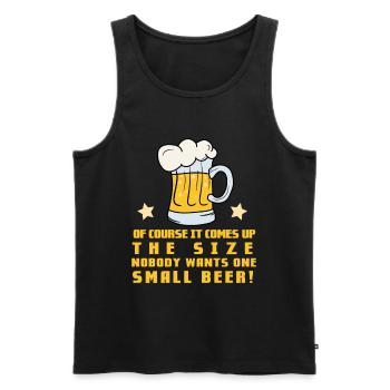 Of course it depends on the size! Beer drinker - Men's Premium Organic Tank Top - black - Front - AI Model Male 178 light (178cm)