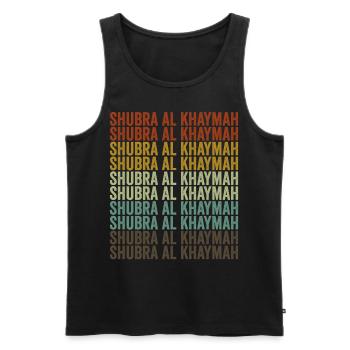 Shubra al Khaymah Egypt Retro Vintage - Men's Premium Organic Tank Top - black - Front - AI Model Male 178 light (178cm)