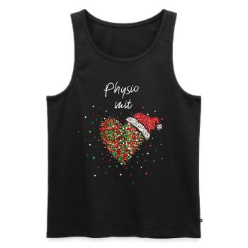 Physio-Therapie mit Herz Physio Weihnachtsfeier - Männer Premium Bio Tank Top - Schwarz - Vorne - AI Model Male 178 light (178cm)