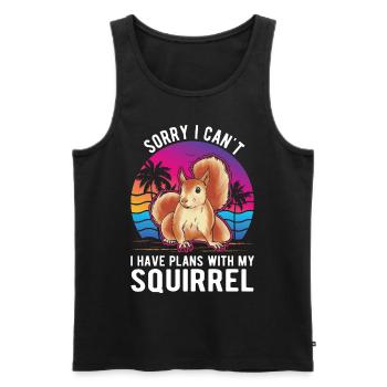 Squirrel Gift Squirrel Gray Squirrel - Men's Premium Organic Tank Top - black - Front - AI Model Male 178 light (178cm)