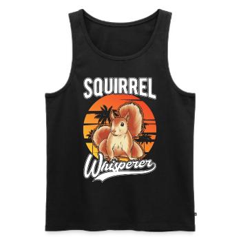 Eichhörnchen Flüsterer Squirrel Whisperer - Men's Premium Organic Tank Top - black - Front - Michal (187cm)