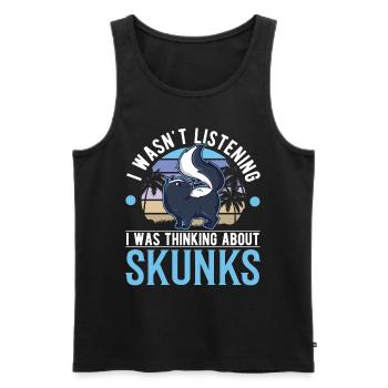 Stinktier Geschenk Skunk - Männer Premium Bio Tank Top - Schwarz - Vorne - AI Model Male 178 light (178cm)
