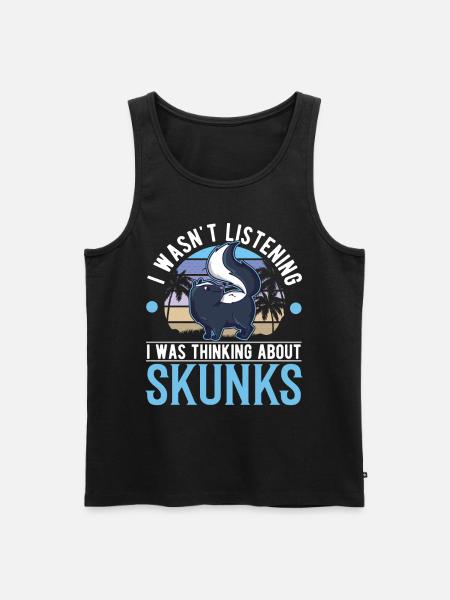 Stinktier Geschenk Skunk - Männer Premium Bio Tank Top - Schwarz