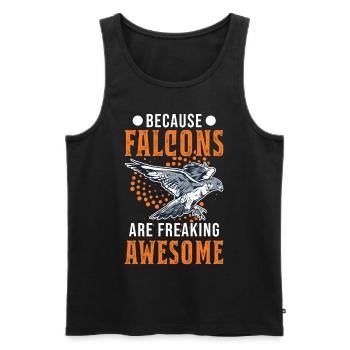 Because Falcons are freaking awesome Falke - Men's Premium Organic Tank Top - black - Front - AI Model Male 178 light (178cm)