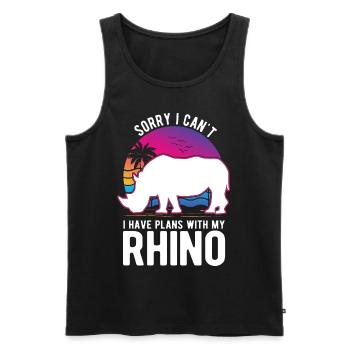 Rhinocéros Rhinocéros Rhinocéros - Débardeur bio Premium Homme - noir - Devant - Michal (187cm)