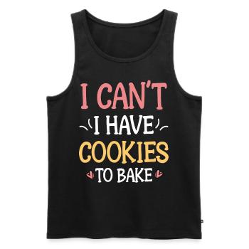 Baking - I Can't I Have Cookies To Bake - Baker - Men's Premium Organic Tank Top - black - Front - Michal (187cm)