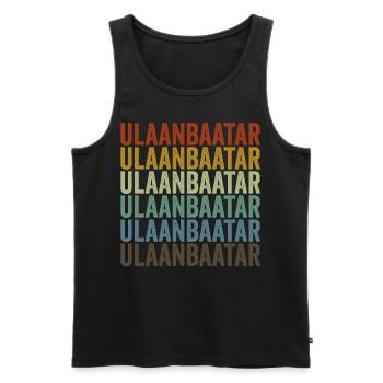 Ulaanbaatar Mongolei Retro Vintage - Männer Premium Bio Tank Top - Schwarz - Vorne - AI Model Male 178 light (178cm)