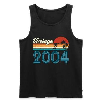 Vintage 2004 Vintage Anniversaire Rétro Vintage - Débardeur bio Premium Homme - noir - Devant - Michal (187cm)