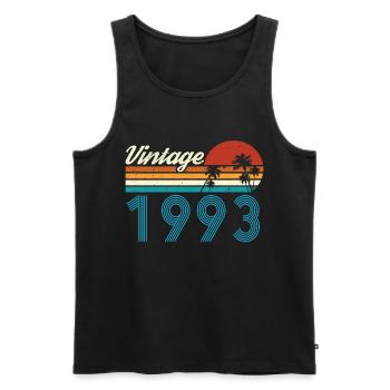 Vintage 1993 Vintage Birthday Retro Vintage - Men's Premium Organic Tank Top - black - Front - AI Model Male 178 light (178cm)