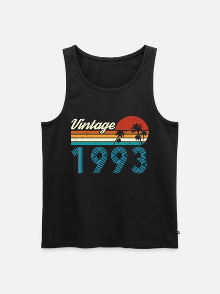 Vintage 1993 Vintage Birthday Retro Vintage - Men's Premium Organic Tank Top - black