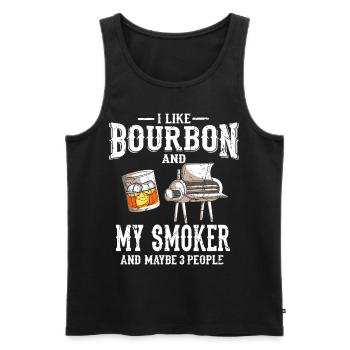 Ich Mag Bourbon Whiskey Smoker Grill Bbq Griller - Männer Premium Bio Tank Top - Schwarz - Vorne - Michal (187cm)