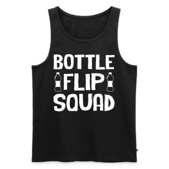 Bottle Flipping - Bottle Flip Squad - Männer Premium Bio Tank Top - Schwarz - Vorne - AI Model Male 178 light (178cm)