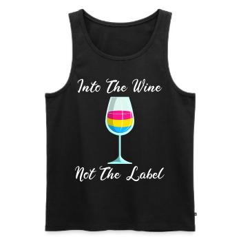 Dans le vin pas l’étiquette Lgbt Pansexual Pride - Débardeur bio Premium Homme - noir - Devant - Michal (187cm)