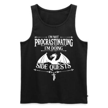 Side Quests Rpg Jeux de rôle Joueurs - Débardeur bio Premium Homme - noir - Devant - Michal (187cm)