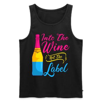 Dans le vin pas l’étiquette Lgbt Pansexual Pride - Débardeur bio Premium Homme - noir - Devant - Michal (187cm)