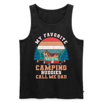 Camping Famille Camp Camping Caravane Camping Camping - Débardeur bio Premium Homme - noir - Devant - Michal (187cm)