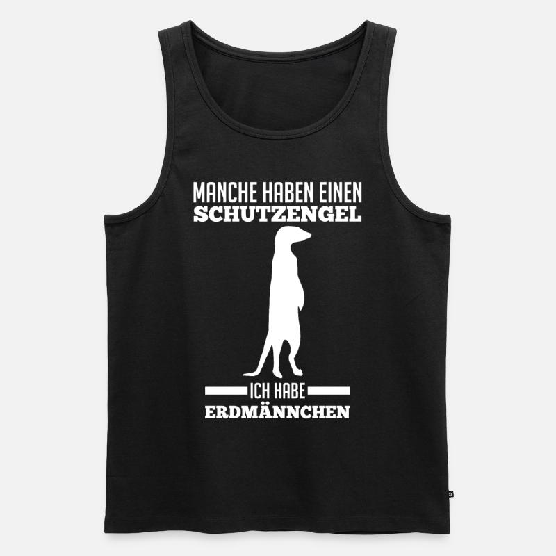 Erdmännchen - Männer Premium Bio Tank Top - Schwarz